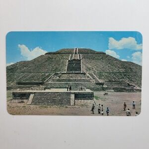 Vintage Mexico Postcard Pyramid of the‎ Sun Teotihuacan Travel Souvenir